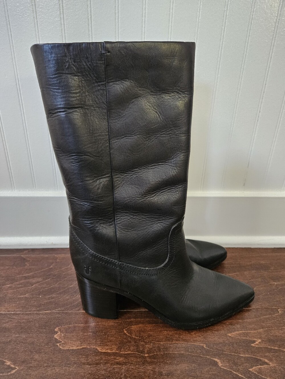 Frye Flynn Mid-calf Pull-on Boots In Black Size 8